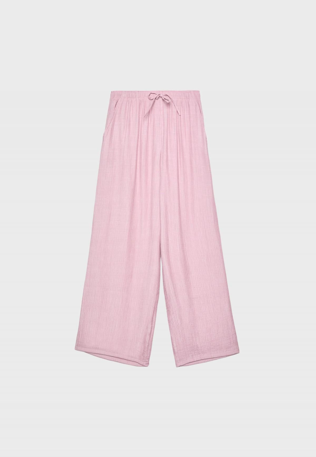 스트라디바리우스 크리즈 텍스처 와이드 팬츠 1235/410 PASTEL PINK - 상세 이미지 2