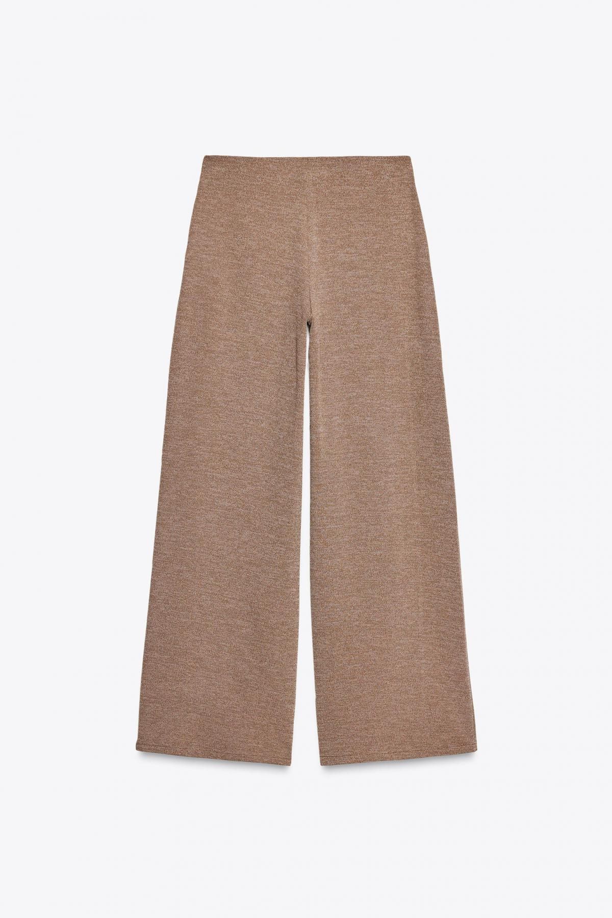 자라 텍스처 와이드 팬츠 3644/178 LIGHT BROWN - 상세 이미지 5