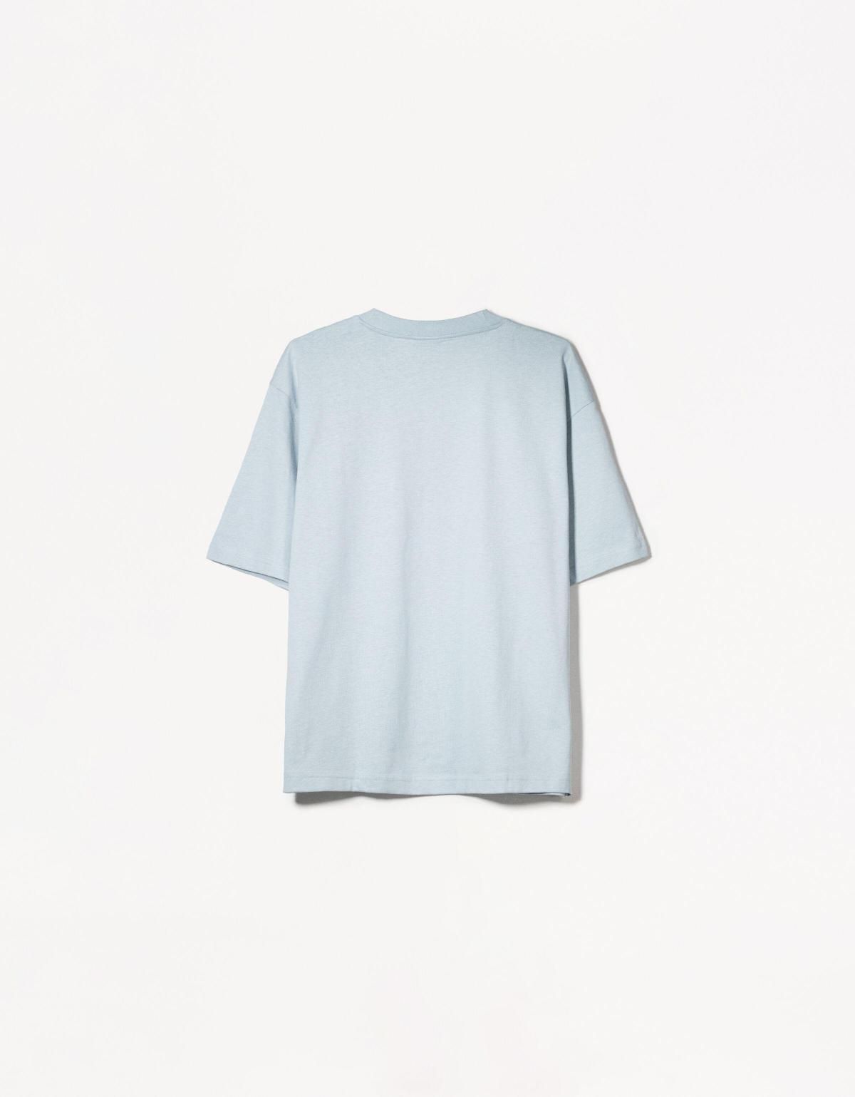 버쉬카 오버사이즈 코튼 반팔 티셔츠 2333/443 LIGHT BLUE - 상세 이미지 3