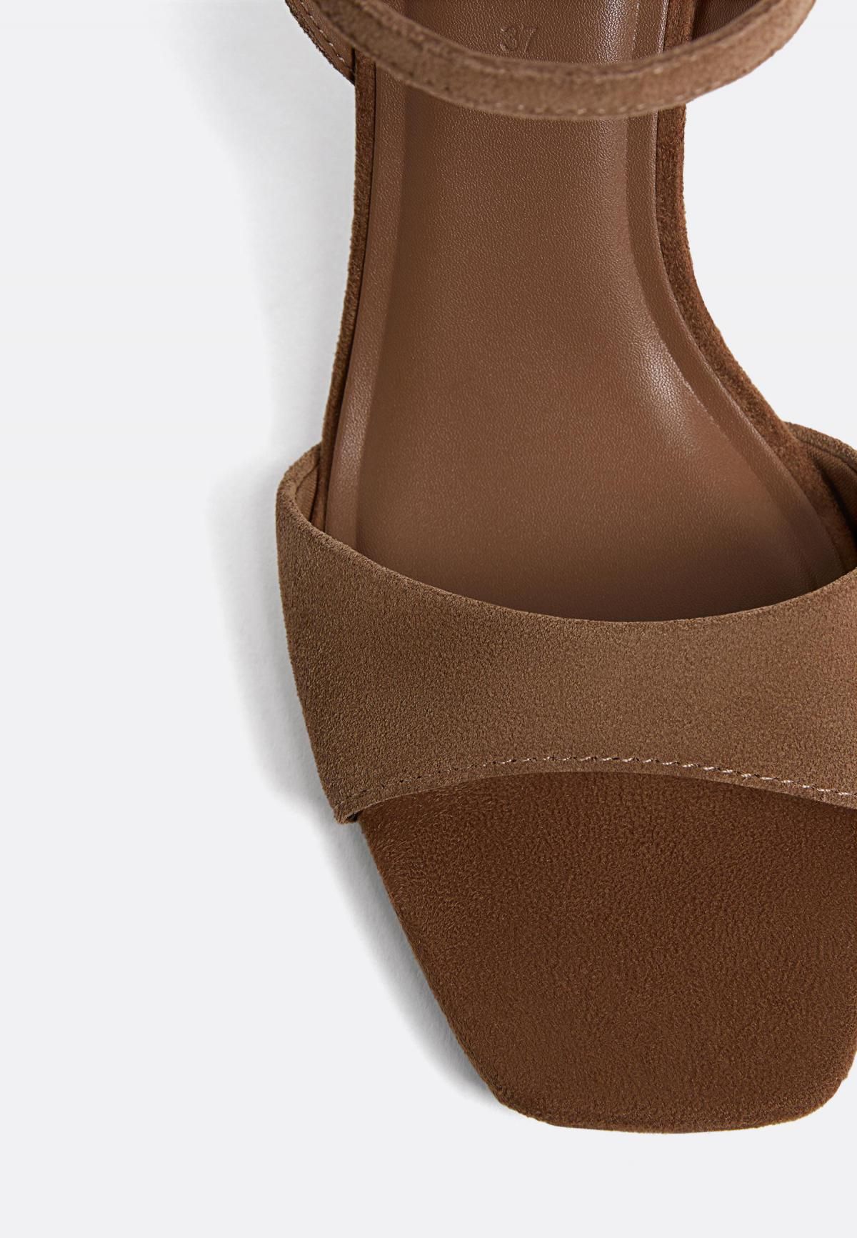 스트라디바리우스 브라운 8cm 레더 스트랩 하이힐 샌들 9707/670 BROWN - 상세 이미지 4