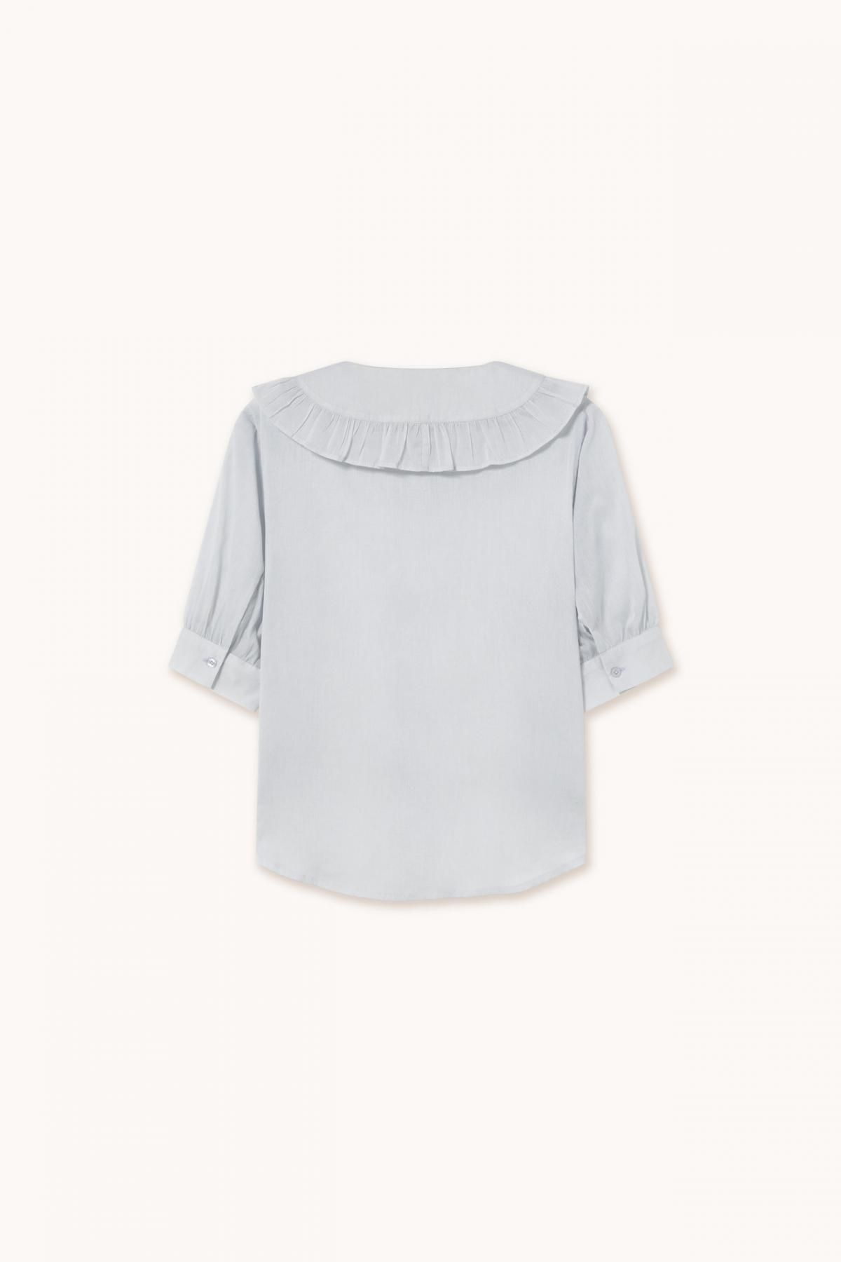 타이니코튼 러플카라 라이트 블라우스 SS25-612L19 ONE COLOR - 상세 이미지 4