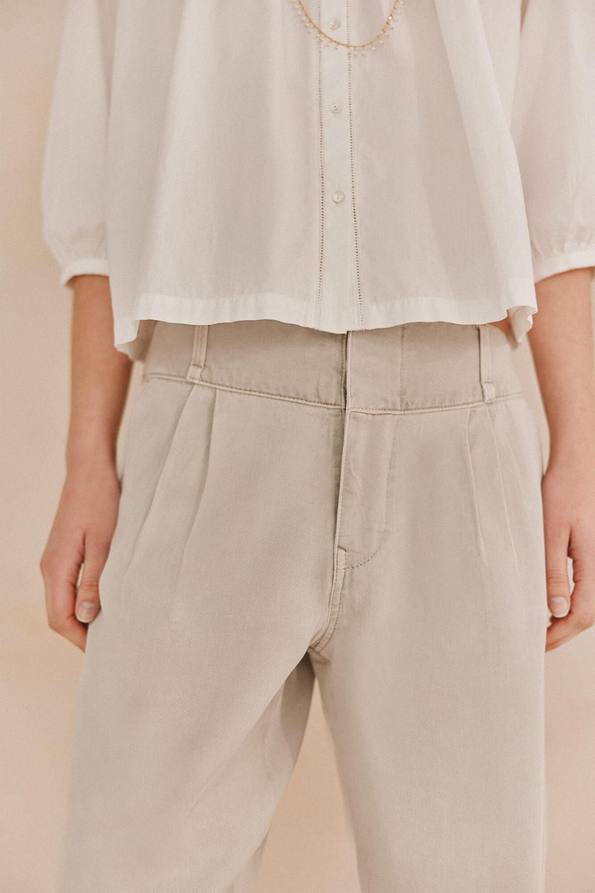 호스 인트로피아 라이트 베이지 테크니컬 데일리 스트레이트핏 슬랙스 팬츠 6549016 AZUL - 상세 이미지 5