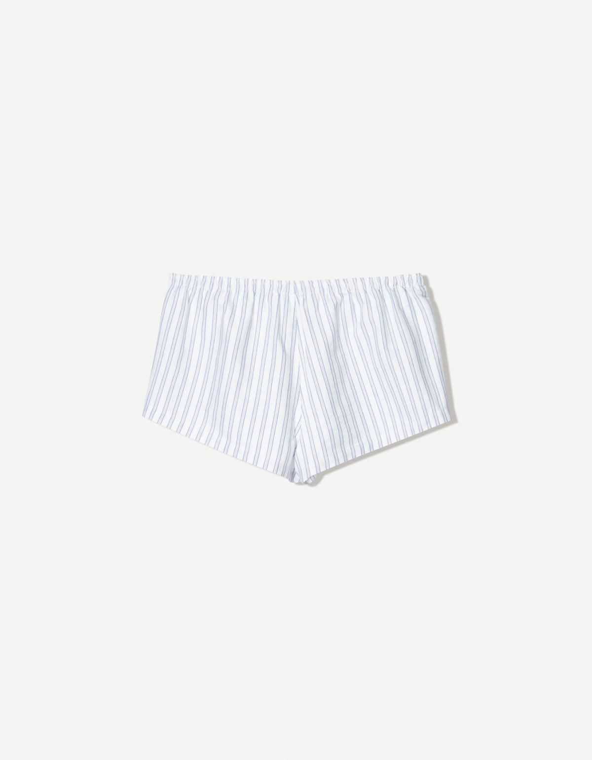 버쉬카 스트라이프 미니 버튼 쇼츠 3320/494 WHITE - 상세 이미지 5