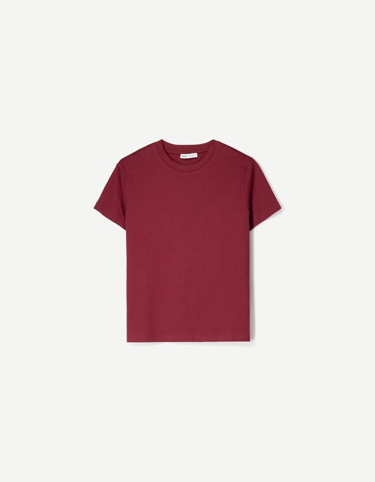 버쉬카 헤비 코튼 반팔 티셔츠 2331/443 BURGUNDY - 상품 이미지