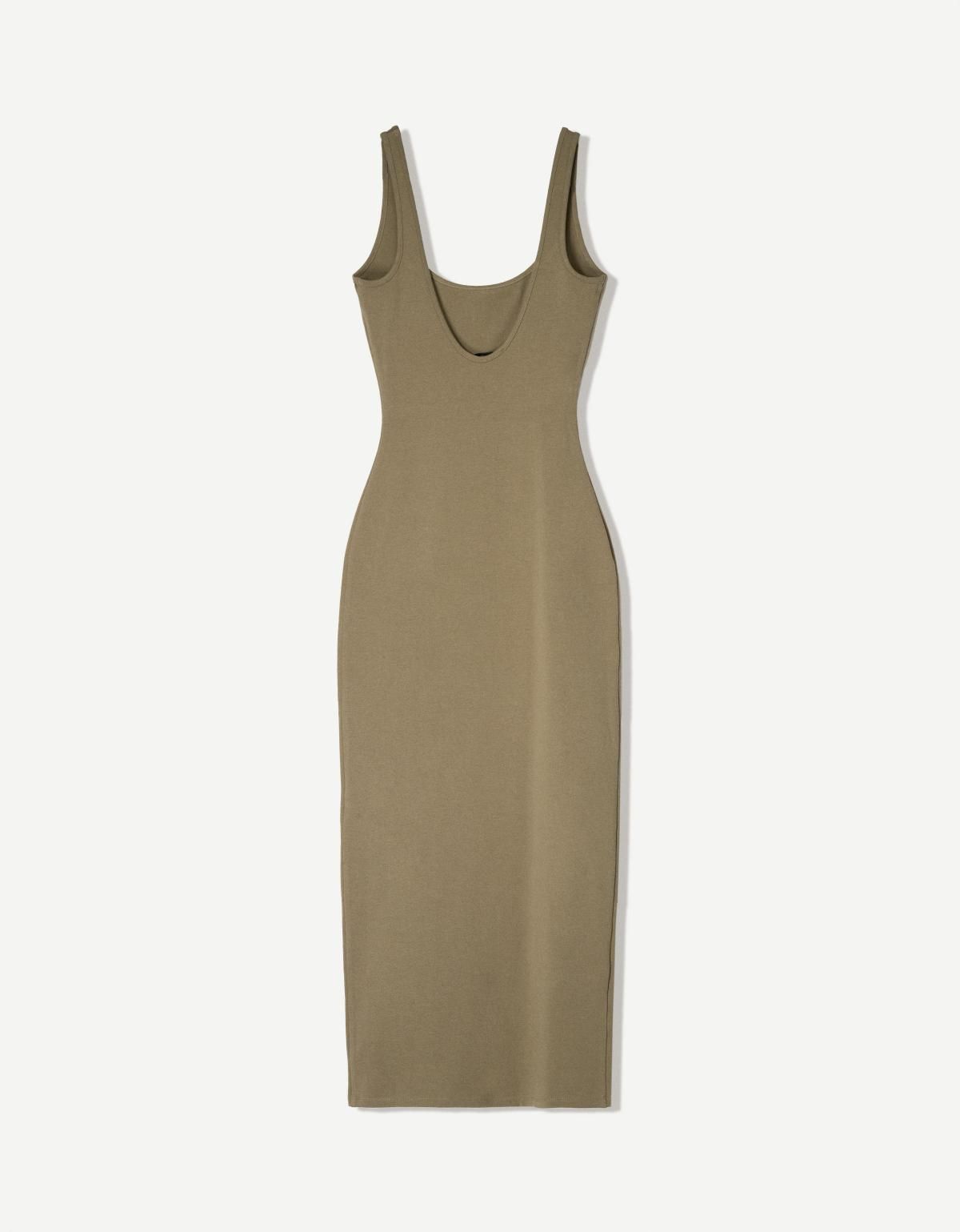 버쉬카 스트랩 미디 원피스 0542/205 KHAKI - 상세 이미지 5