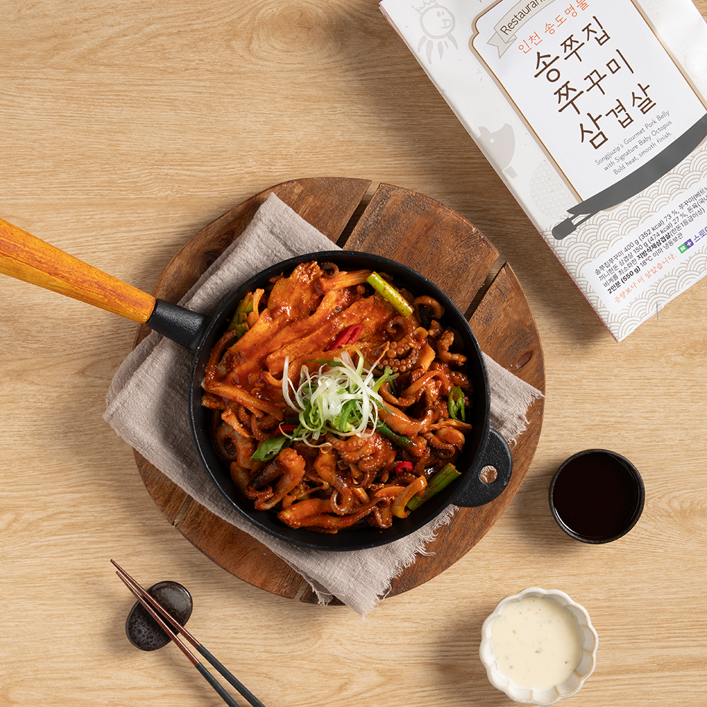 송쭈집 쭈꾸미 볶음+한돈 1등급 삼겹살 200억 매출 냉동 밀키트 / 캠핑·집밥·안주 필수템 - 상세 이미지 3
