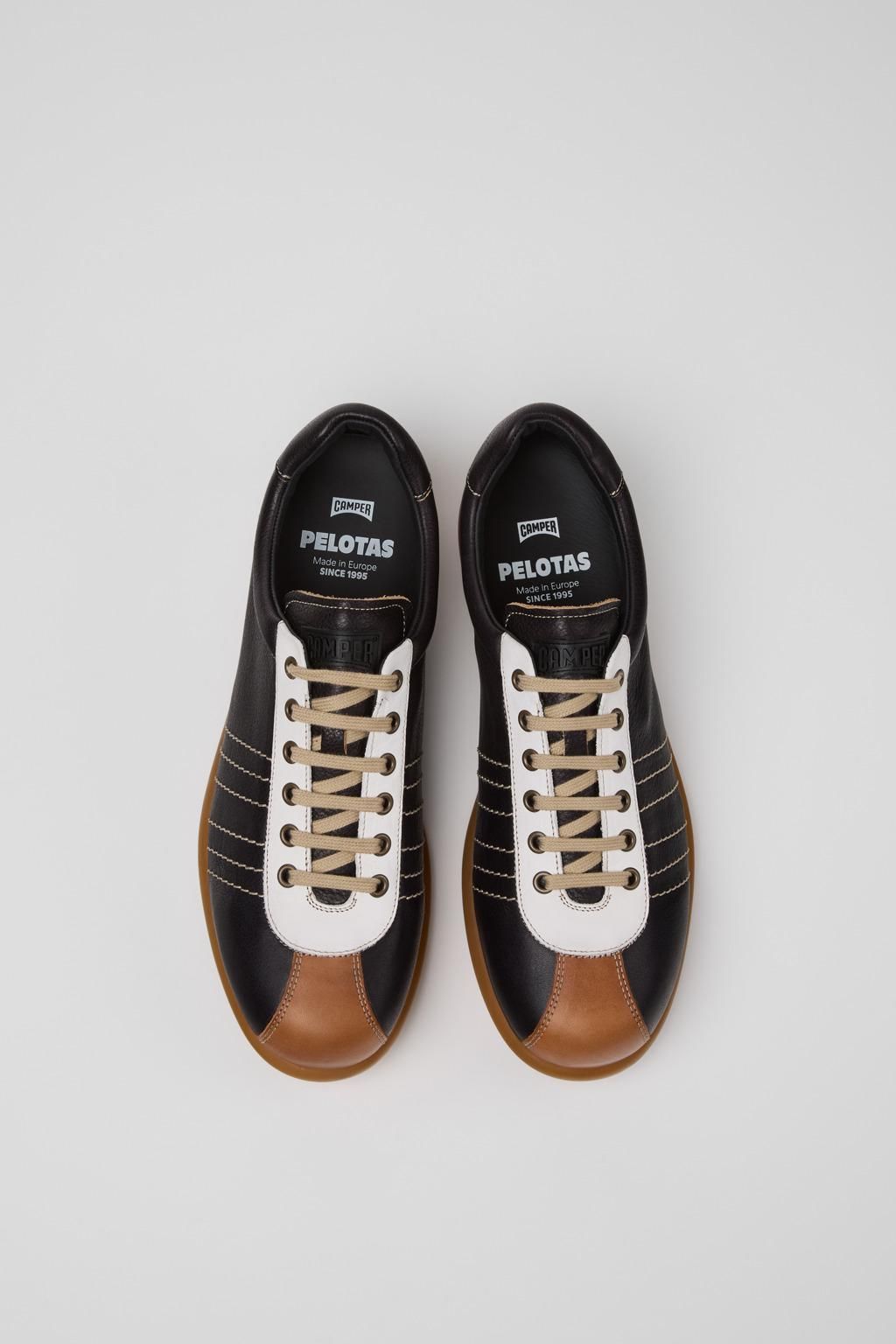 캠퍼 멀티컬러 프리미엄 레더 스니커즈 Pelotas K201758-001 BLACK - 상세 이미지 4