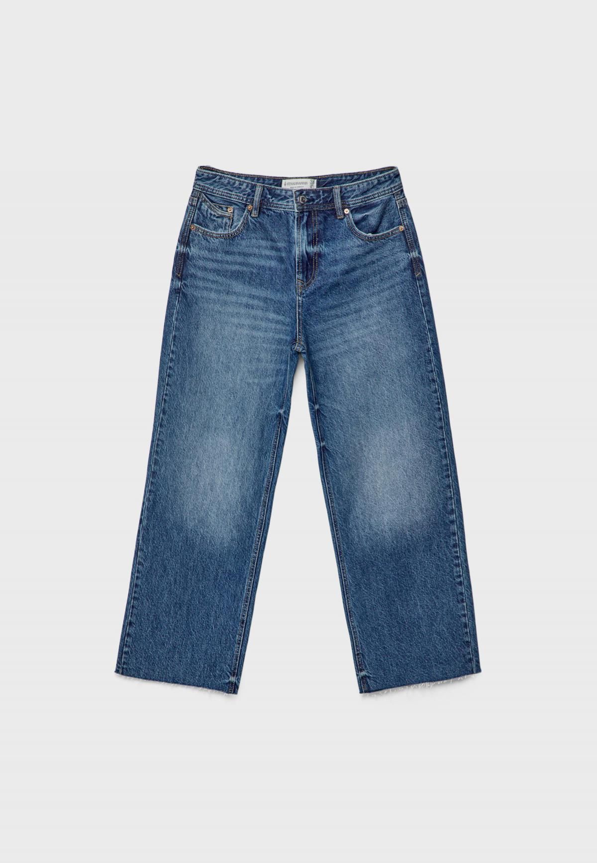 스트라디바리우스 데님 크롭 스트레이트핏 청바지 1466/733 MEDIUM DENIM WASH - 상세 이미지 2