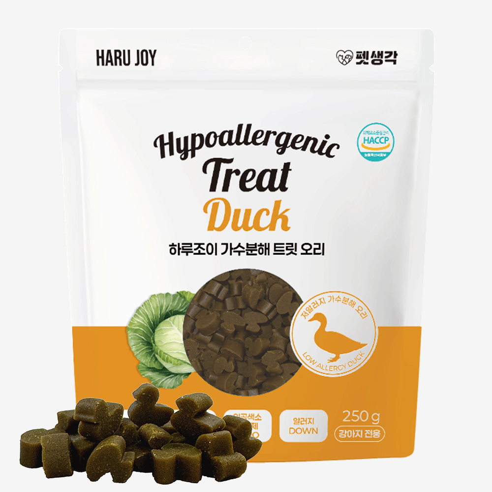 펫생각 오리 가수분해 강아지 간식 미니트릿 알러지 노즈워크 다이어트 훈련 250g, 1개