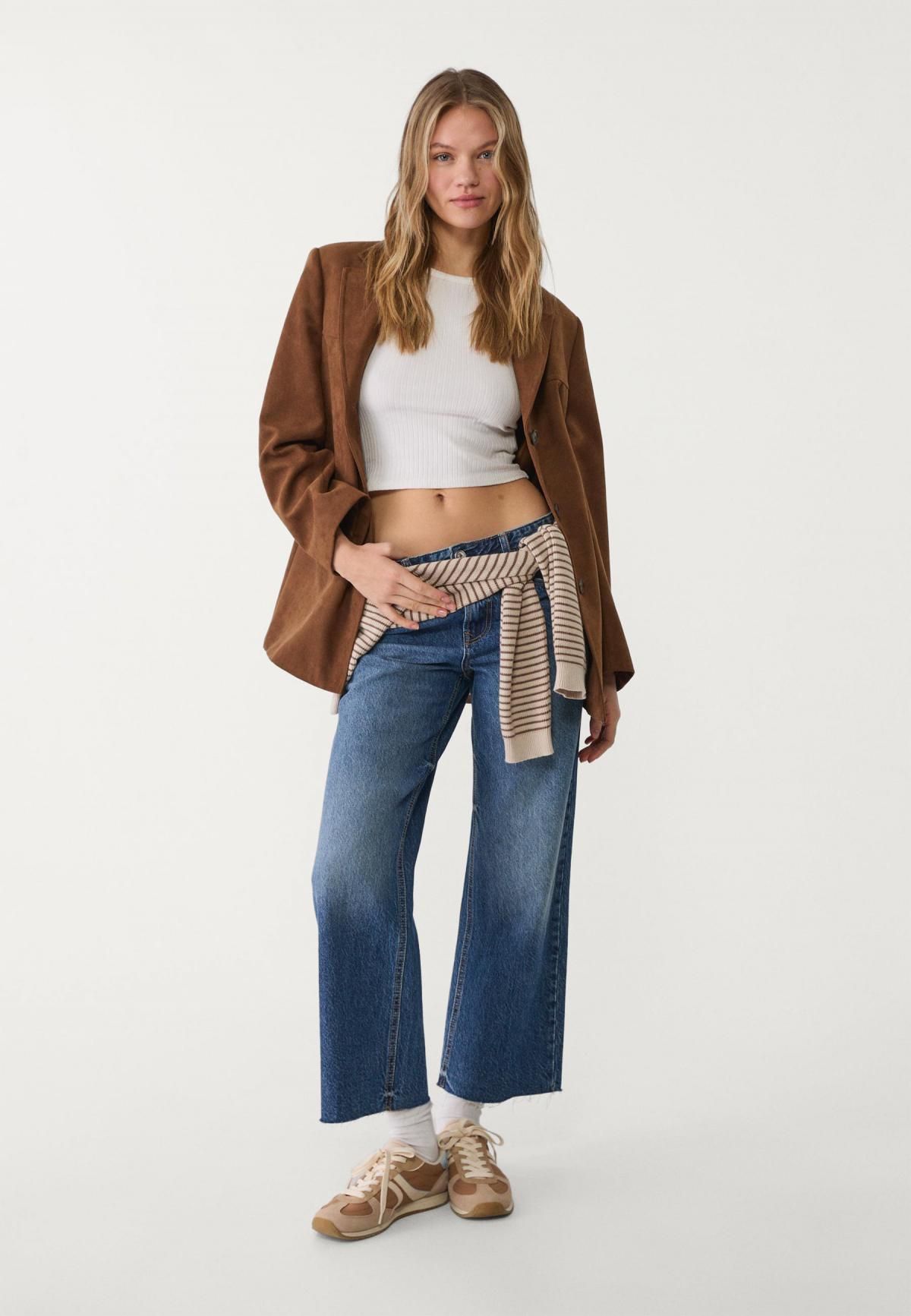 스트라디바리우스 데님 크롭 스트레이트핏 청바지 1466/733 MEDIUM DENIM WASH - 상세 이미지 5