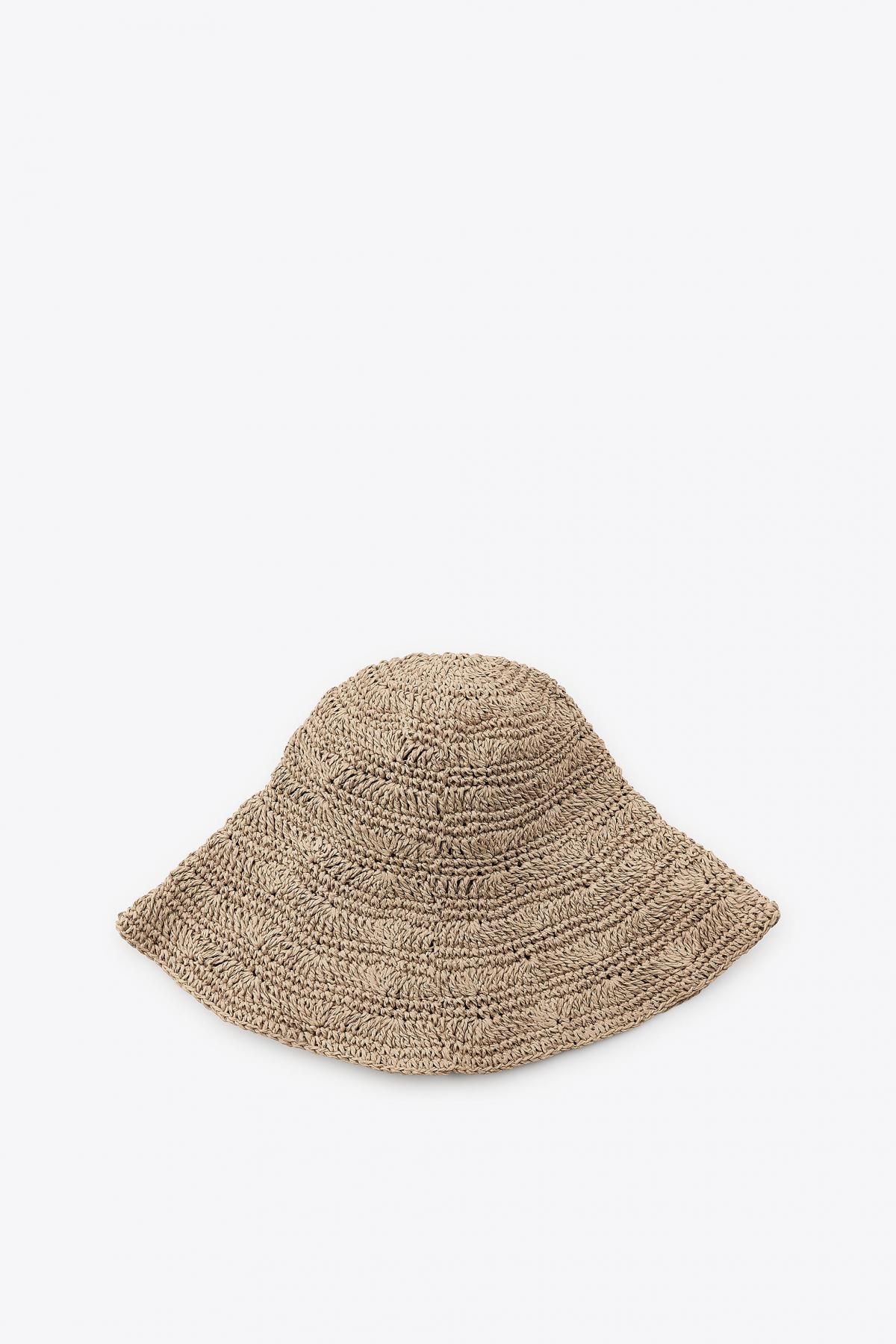 자라 라피아 브레이드 버킷햇 0653/259 LIGHT BROWN - 메인 이미지