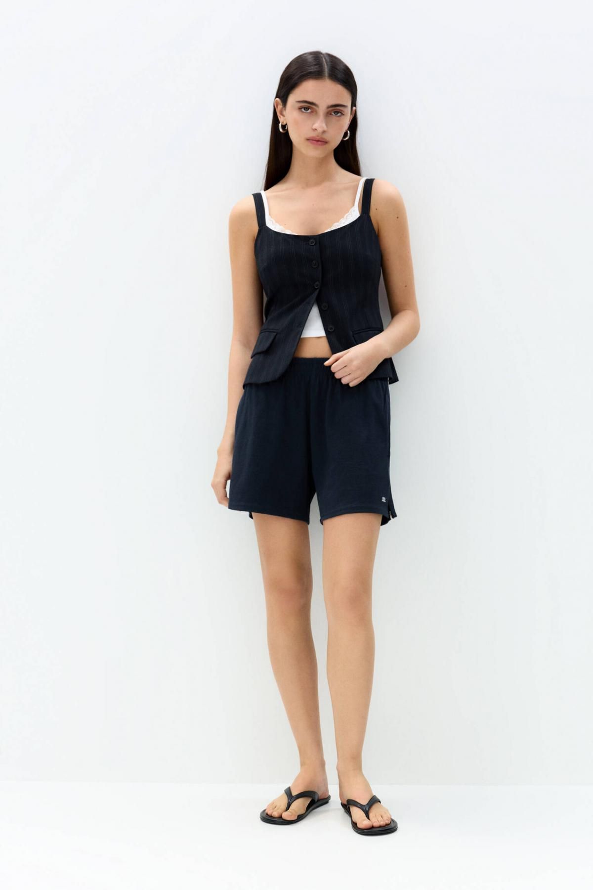 풀앤베어 테크니컬 사이드스트라이프 트랙쇼츠 7696/304 NAVY - 상세 이미지 5