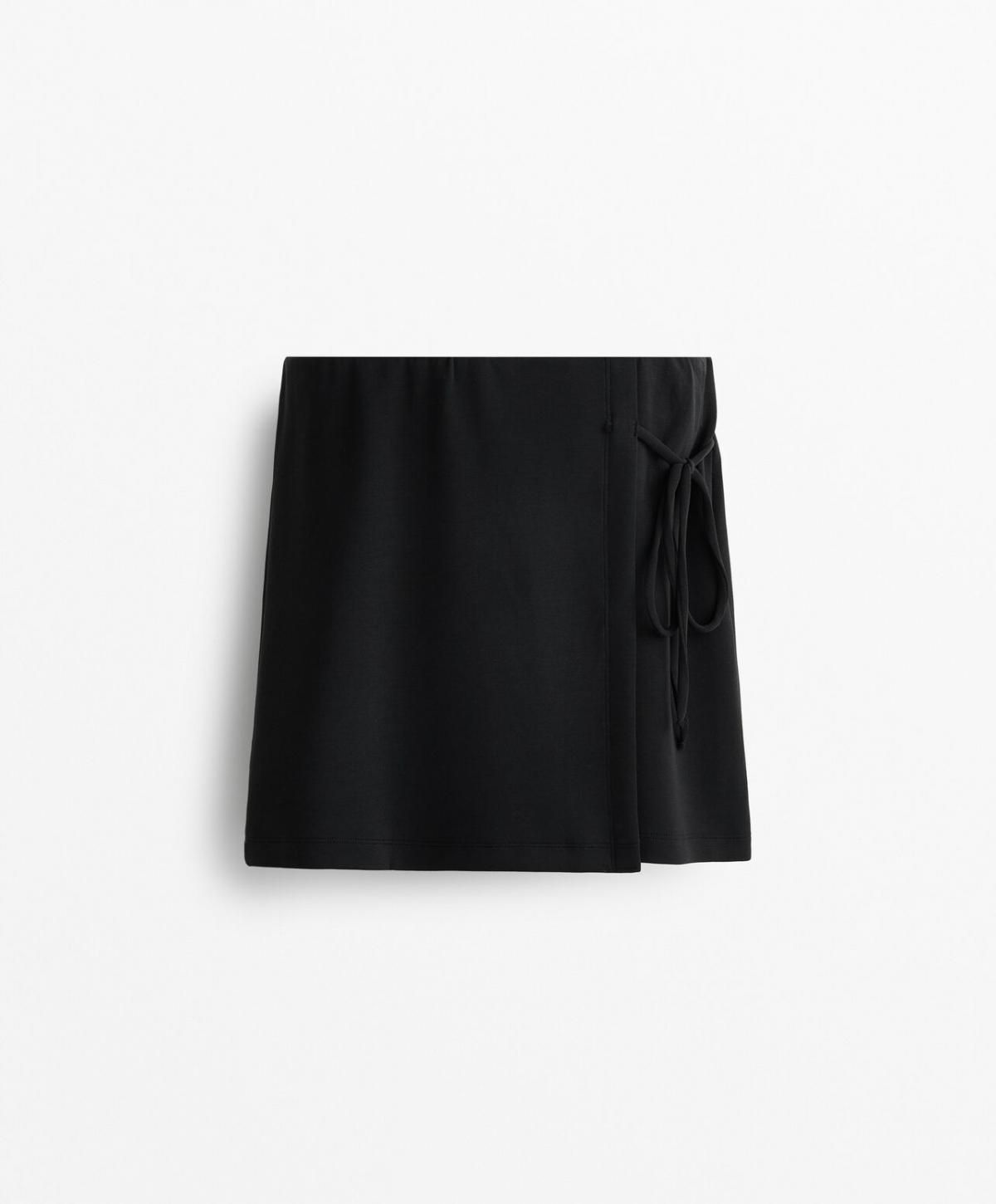 오이쇼 모달 소프트터치 웨이스트스트링 스커트팬츠 1935/791 BLACK - 상품 이미지