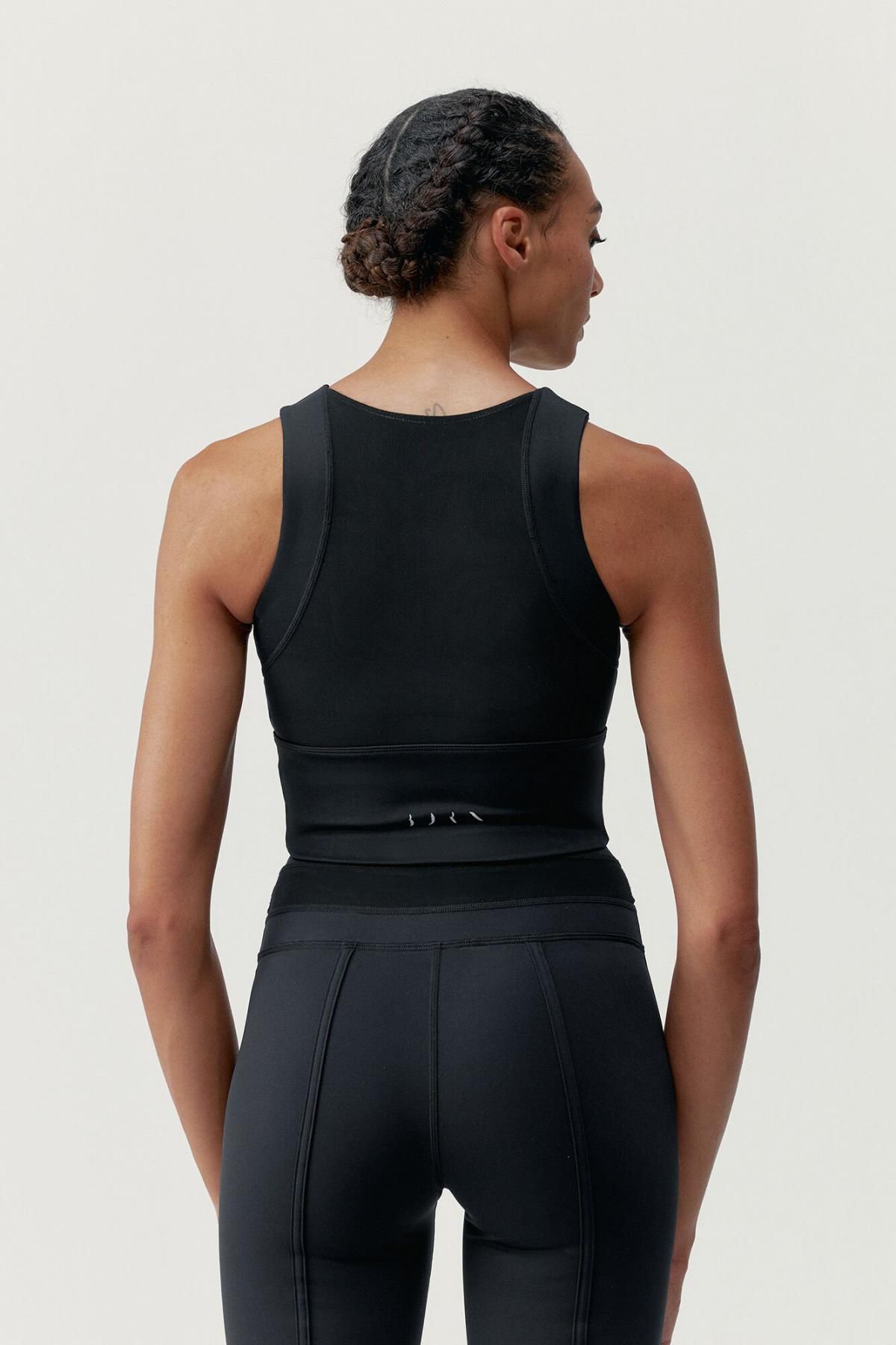 본리빙요가 테크니컬 미디엄서포트 스포츠 크롭탑 Maeva 8189517 NEGRO - 상세 이미지 2