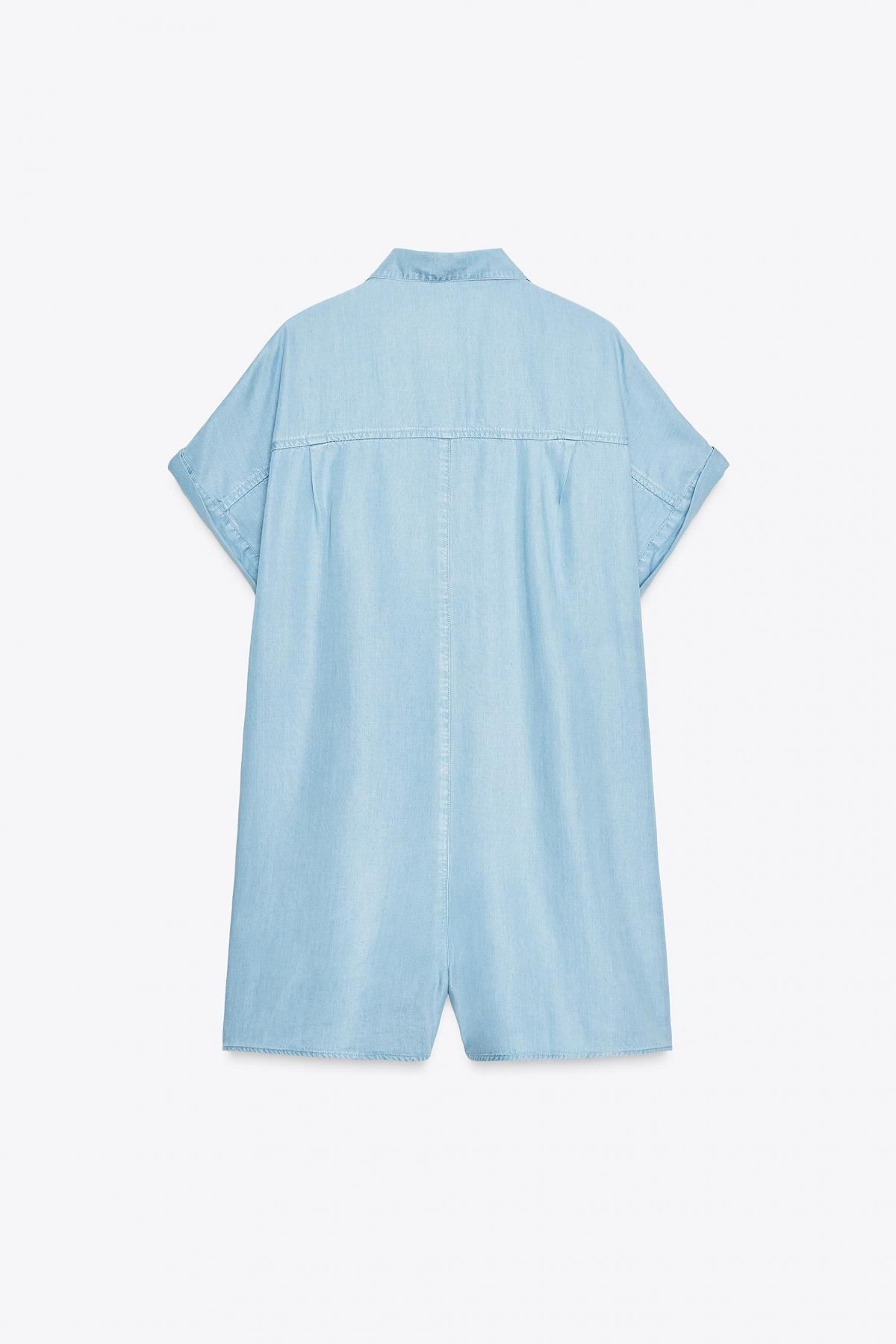 자라 라이트블루 베이직 포켓 점프수트 6929/383 LIGHT BLUE - 상세 이미지 5