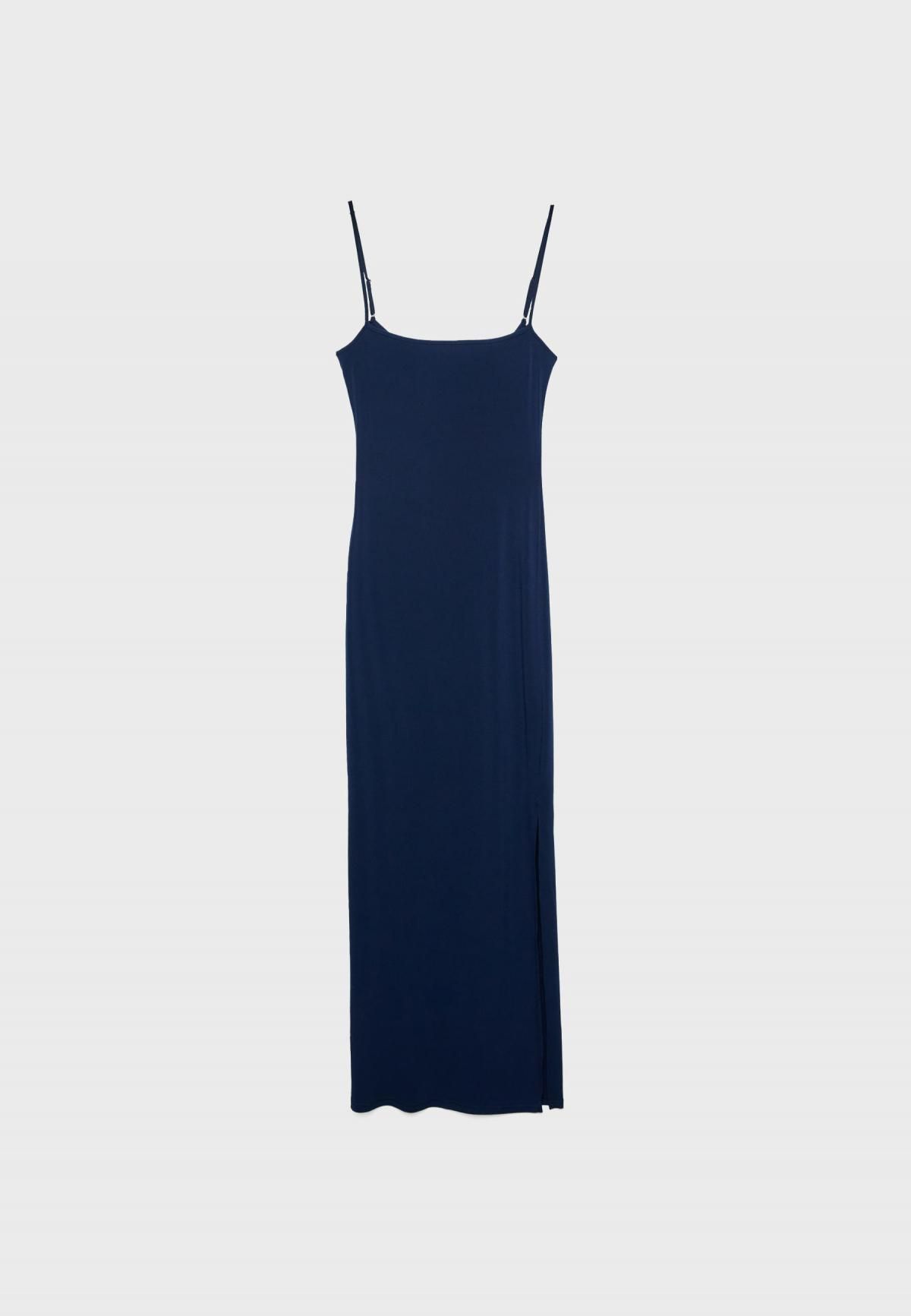 스트라디바리우스 슬림핏 롱 스트랩 슬릿 원피스 7175/820 NAVY BLUE - 상세 이미지 2