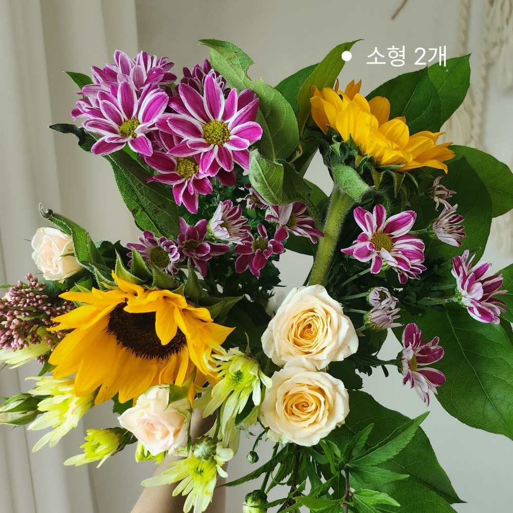 [화담소] 생화 꽃다발 1+1 꽃집 생일 축하 선물 결혼기념일 전국 택배 - 상세 이미지 4