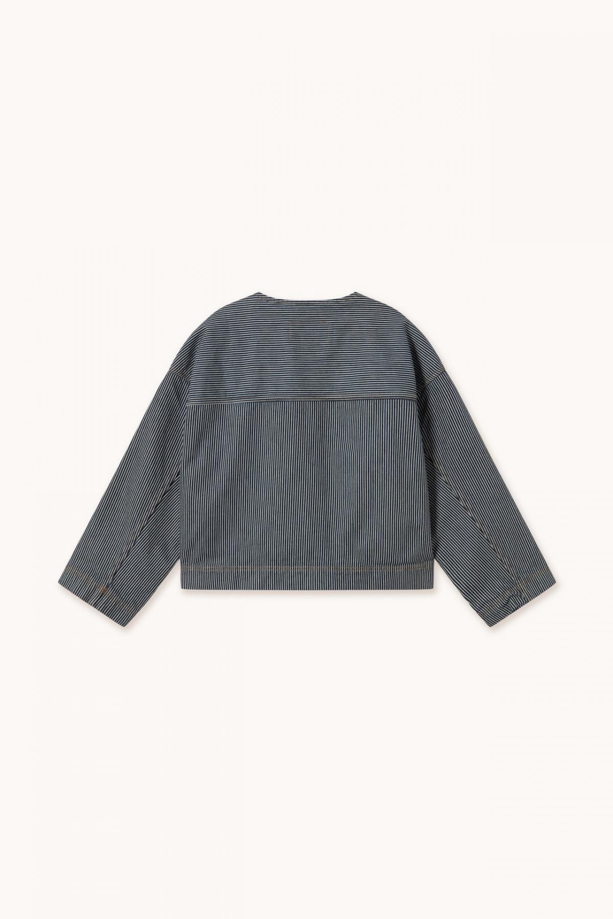 타이니코튼 스트라이프 데님 라운드넥 재킷 SS25-796R82 ONE COLOR - 상세 이미지 4