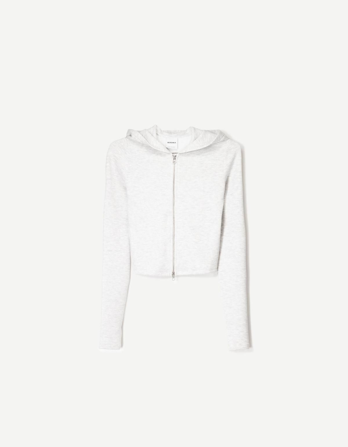 버쉬카 화이트 집업 후드티 1820/727 GREY - 메인 이미지