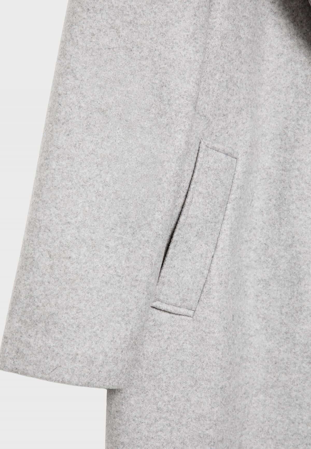 스트라디바리우스 소프트 라이트그레이 버튼업 미디 코트 5898/885 GREY MELANGE - 상세 이미지 3