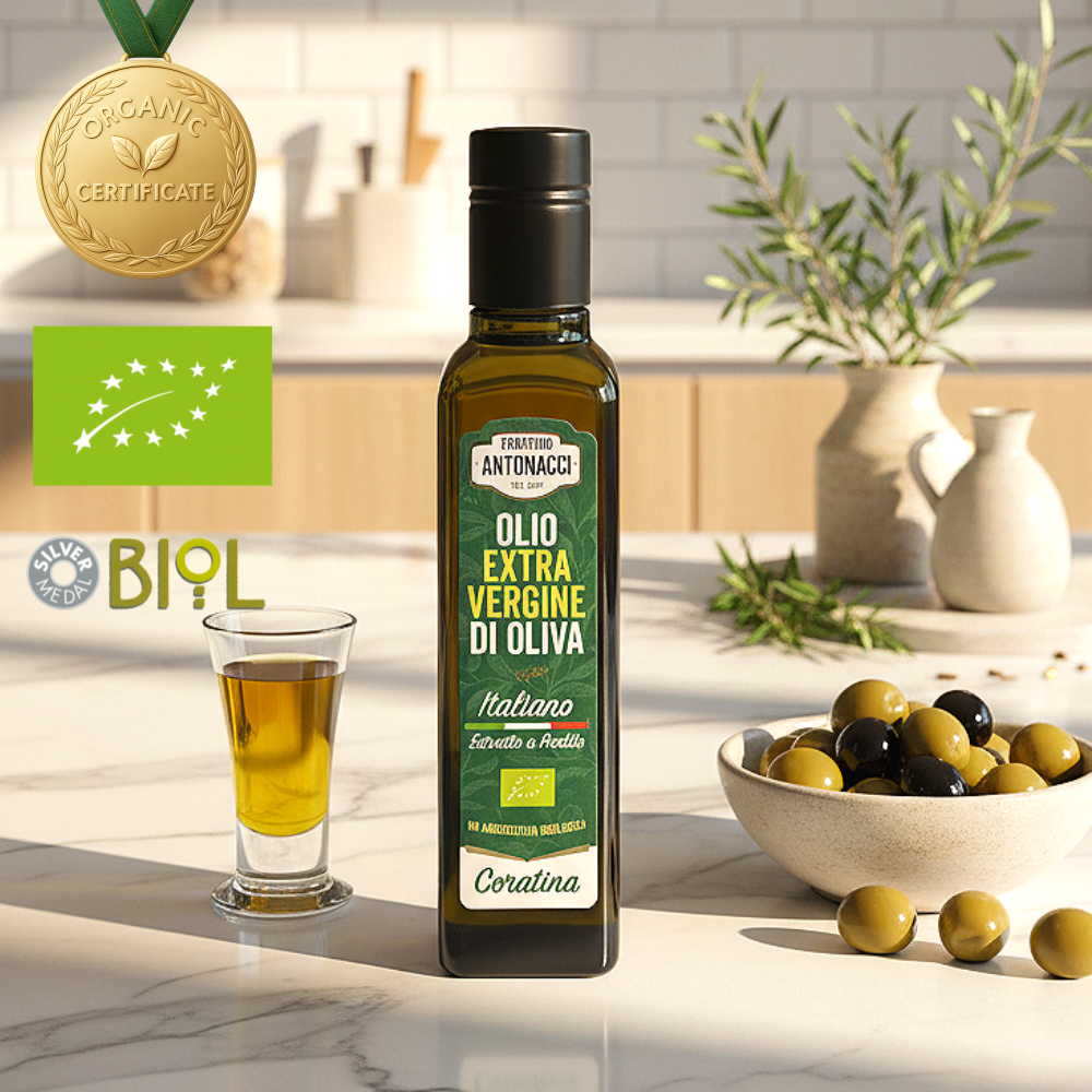 안토나치 엑스트라버진 올리브오일 산도0.1 유기농 코라티나 냉압착 효능 공복 250ml - 상품 이미지