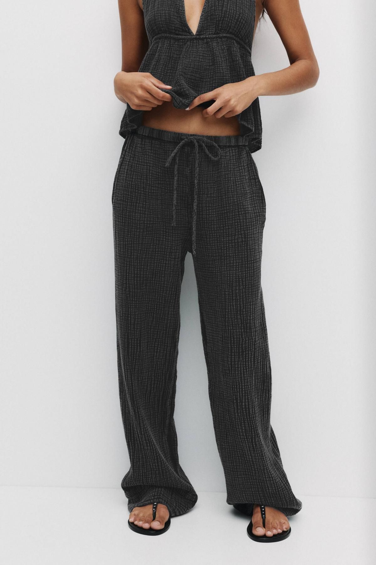 풀앤베어 캐주얼 코튼 조거 팬츠 7675/319 GREY - 상품 이미지