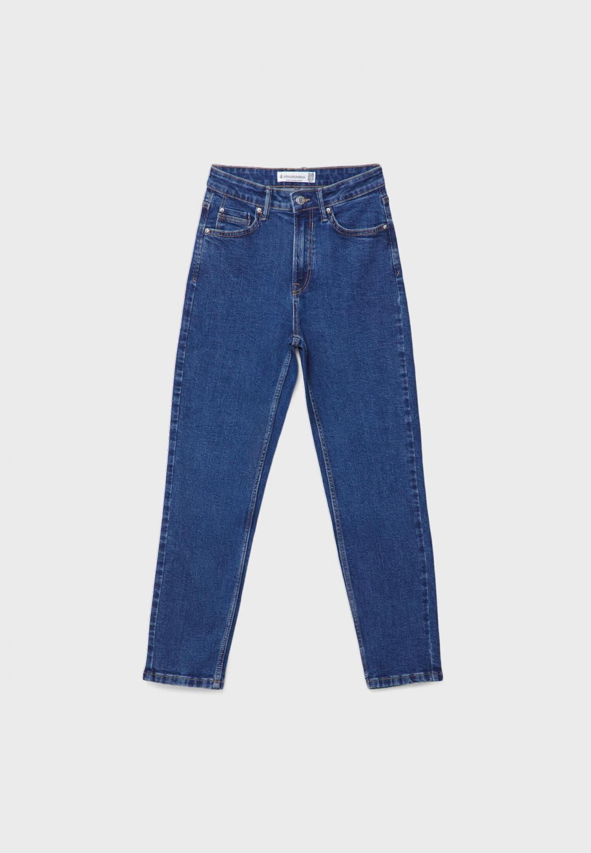 스트라디바리우스 데님 하이라이즈 슬림핏 맘 청바지 1465/488 RINSE BLUE DENIM - 상세 이미지 3