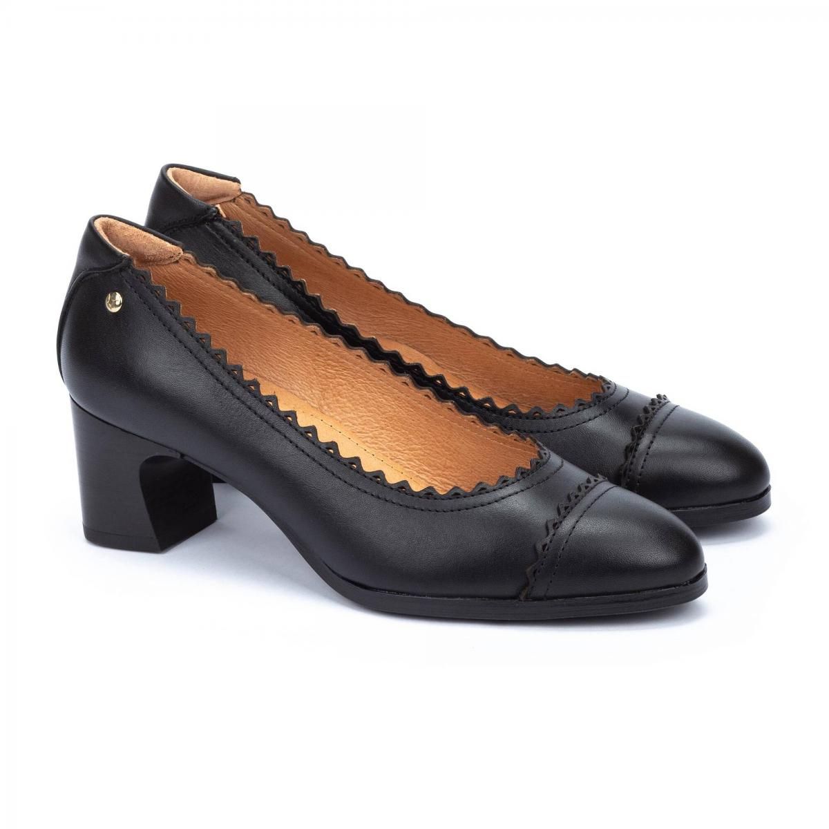 피콜리노스 시크 베이직 스퀘어토 로우 힐 펌프스 LUGO W8P-5883 BLACK - 상세 이미지 2