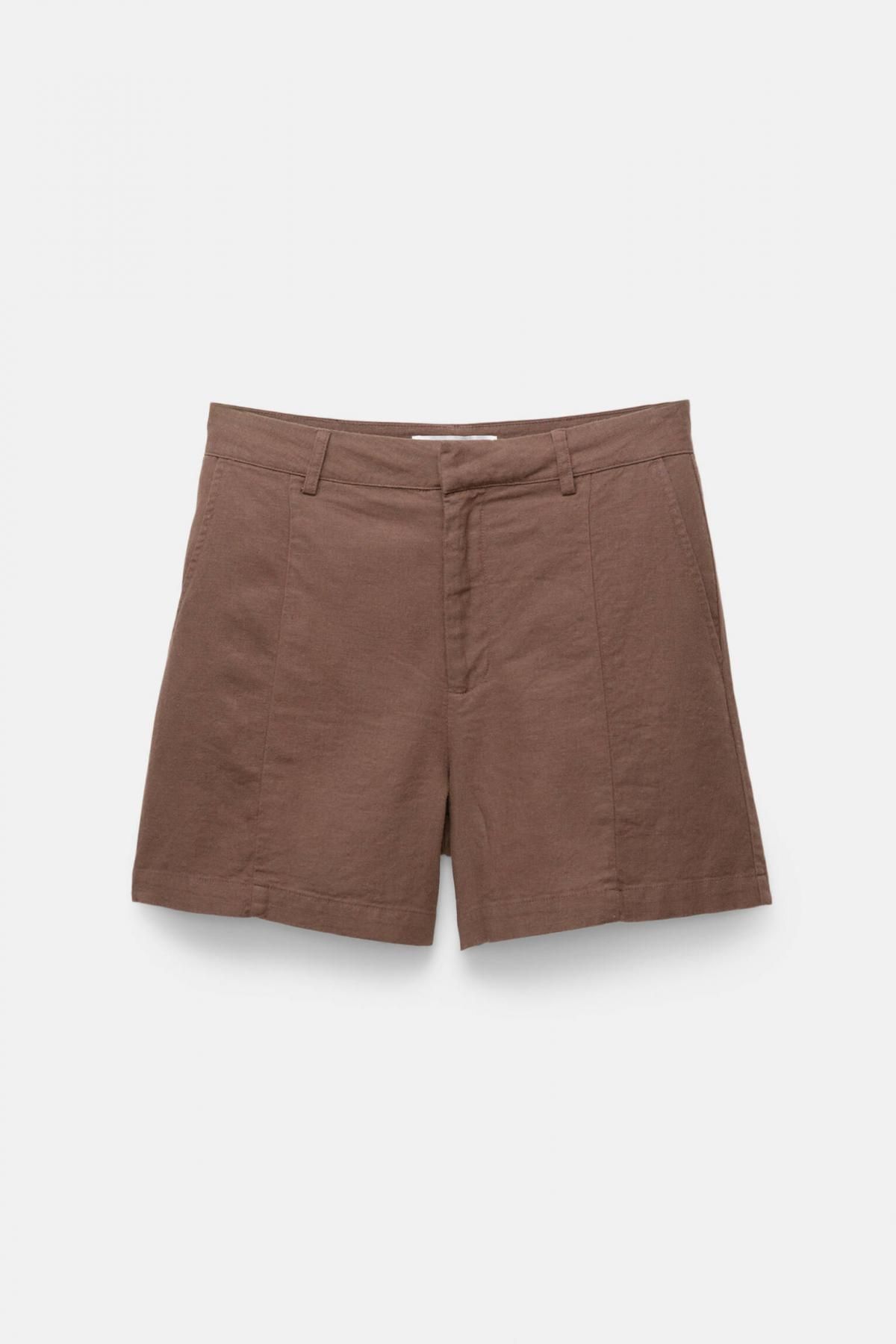 풀앤베어 내추럴 린넨 블렌드 버뮤다 반바지 3696/305 CHOCOLATE - 상품 이미지