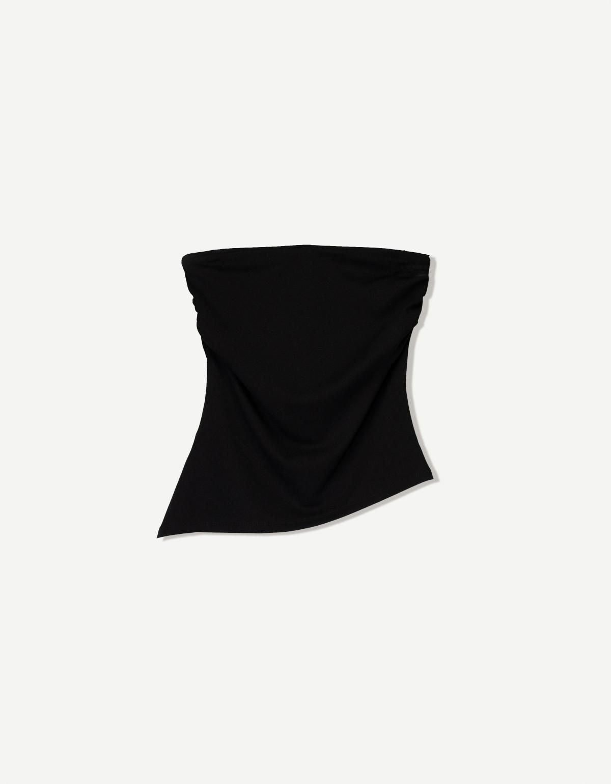 버쉬카 셔링 튜브탑 3672/360 BLACK - 상품 이미지