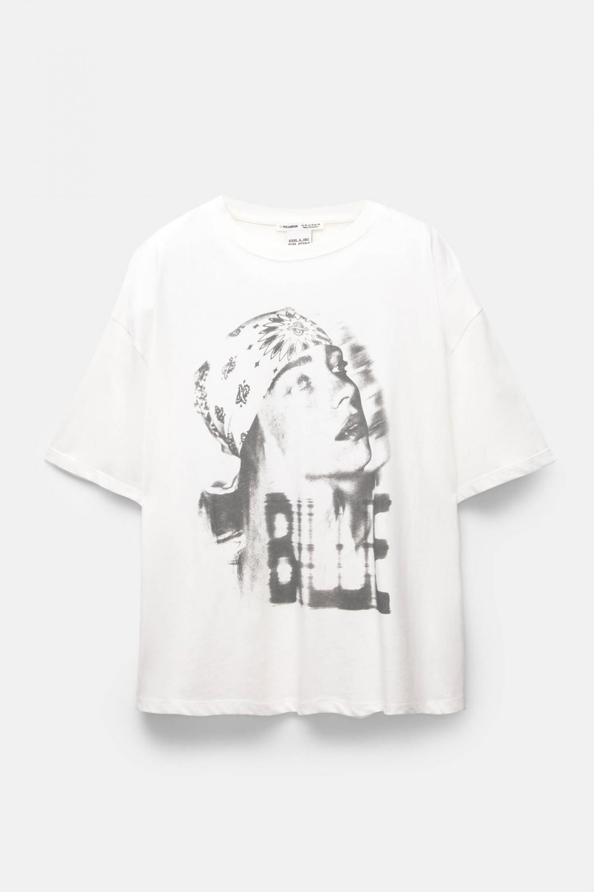 풀앤베어 그래픽 오버핏 Billie Eilish 라이선스 반팔 티셔츠 7150/314 ICE - 상품 이미지
