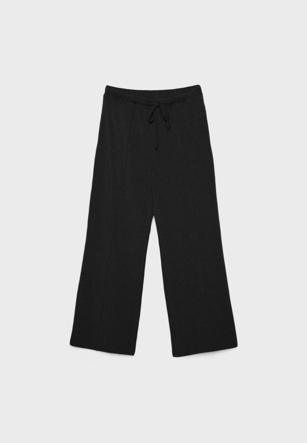 스트라디바리우스 소프트 와이드핏 스트레이트 팬츠 4512/257 BLACK - 상세 이미지 4