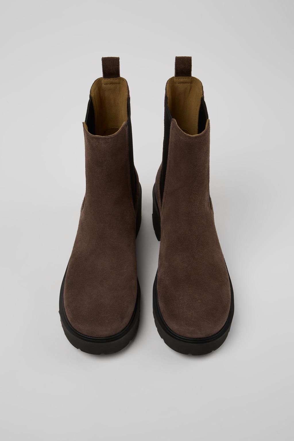캠퍼 청키 브라운 누벅 앵클부츠 Milah K400575-018 BROWN - 상세 이미지 2