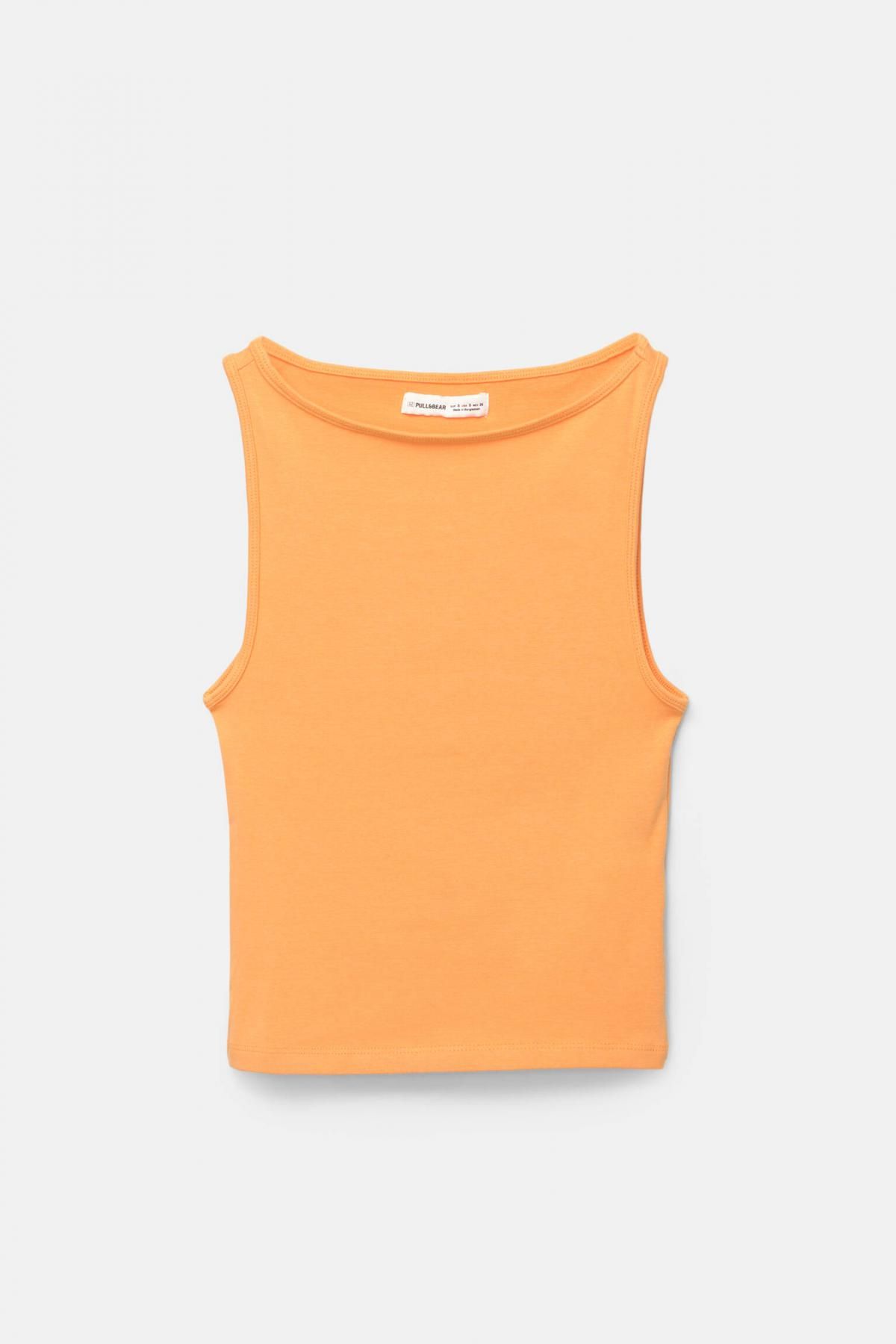 풀앤베어 데일리 민소매 라운드넥 베이직 탱크탑 오렌지 3245/329 ORANGE - 상품 이미지