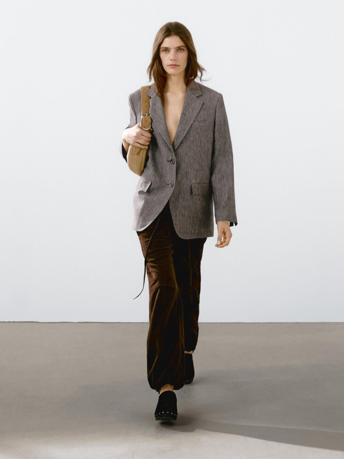 마시모두띠 내추럴 린넨 테일러드 블레이저 6029/914 MOLE BROWN - 상세 이미지 2