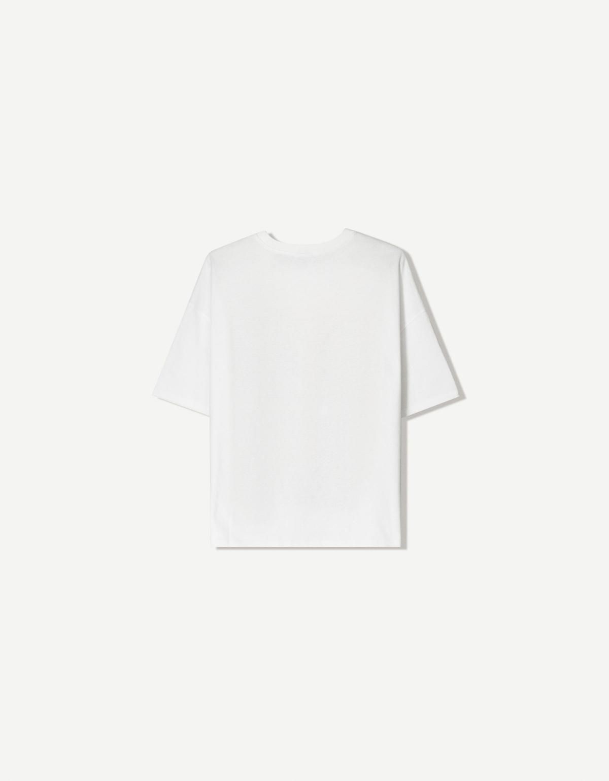 버쉬카 빌리 아일리시 프린트 오버핏 반팔 티셔츠 2438/160 OFF WHITE - 상세 이미지 5