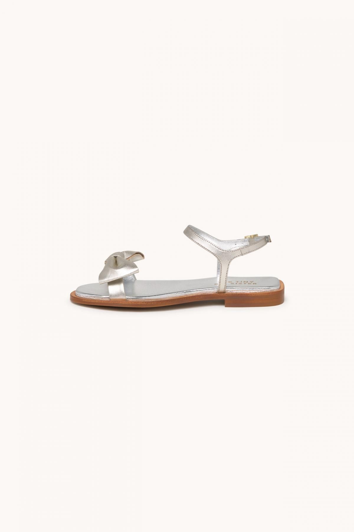 타이니코튼 메탈릭 리본 스트랩 샌들 SS25-808R71 ONE COLOR - 상세 이미지 3