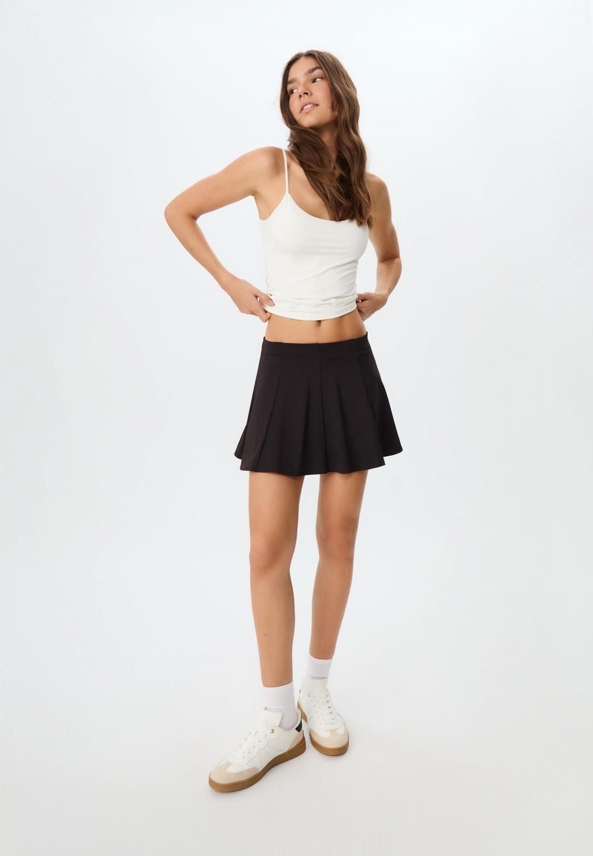 스트라디바리우스 베이직 슬림핏 스트랩 탑 2팩 7680/638 BLACK - 상세 이미지 4