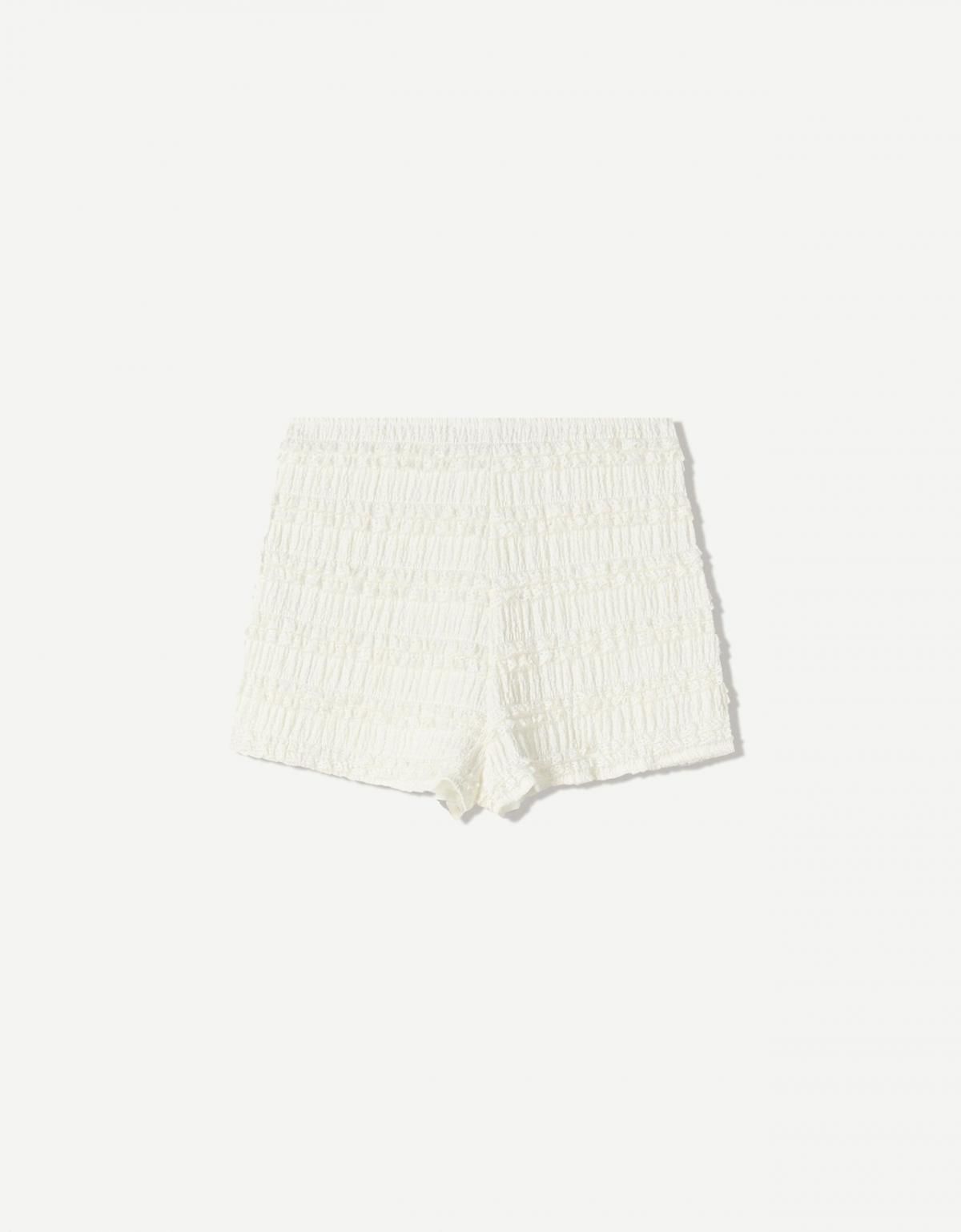버쉬카 텍스처 와플 니트 러플 반바지 8336/662 OFF WHITE - 상세 이미지 2