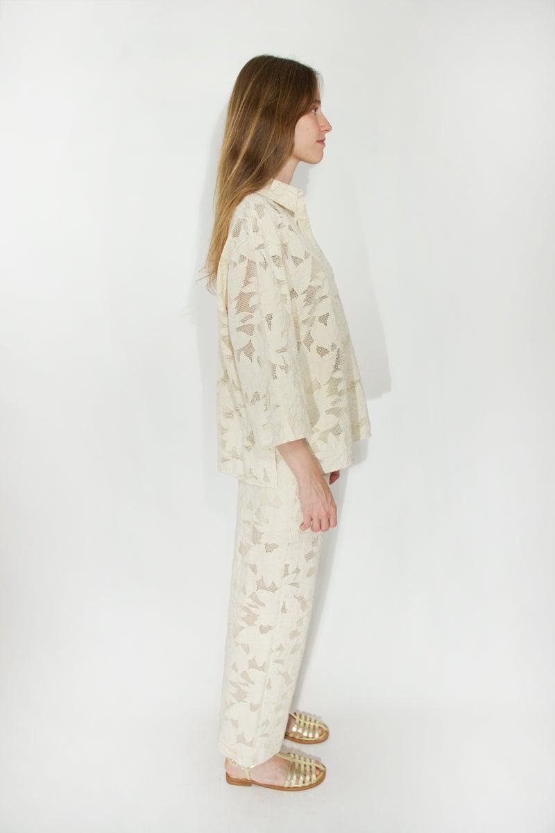 타이니코튼 구이퓌르 레이스 와이드 팬츠 SS25-602103 BEIGE - 상세 이미지 4