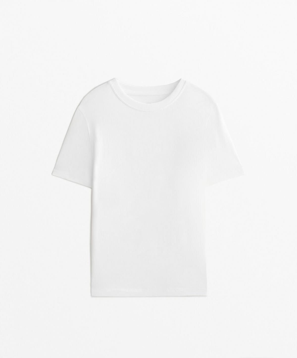 오이쇼 미니멀 라운드넥 코튼블렌드 반팔 티셔츠 0239/378 WHITE - 상품 이미지