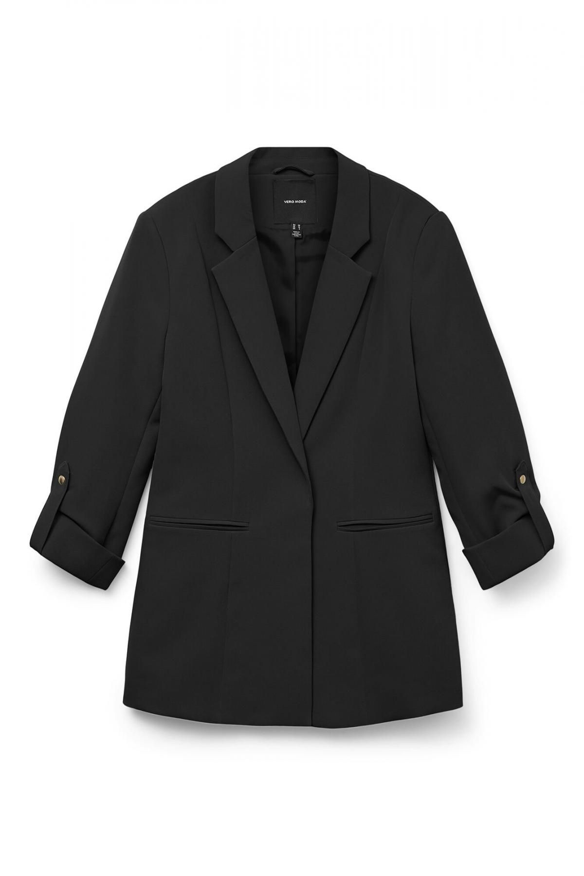 베로모다 테일러드 오버핏 블랙 블레이저 골드버튼 7930185 NEGRO - 상품 이미지