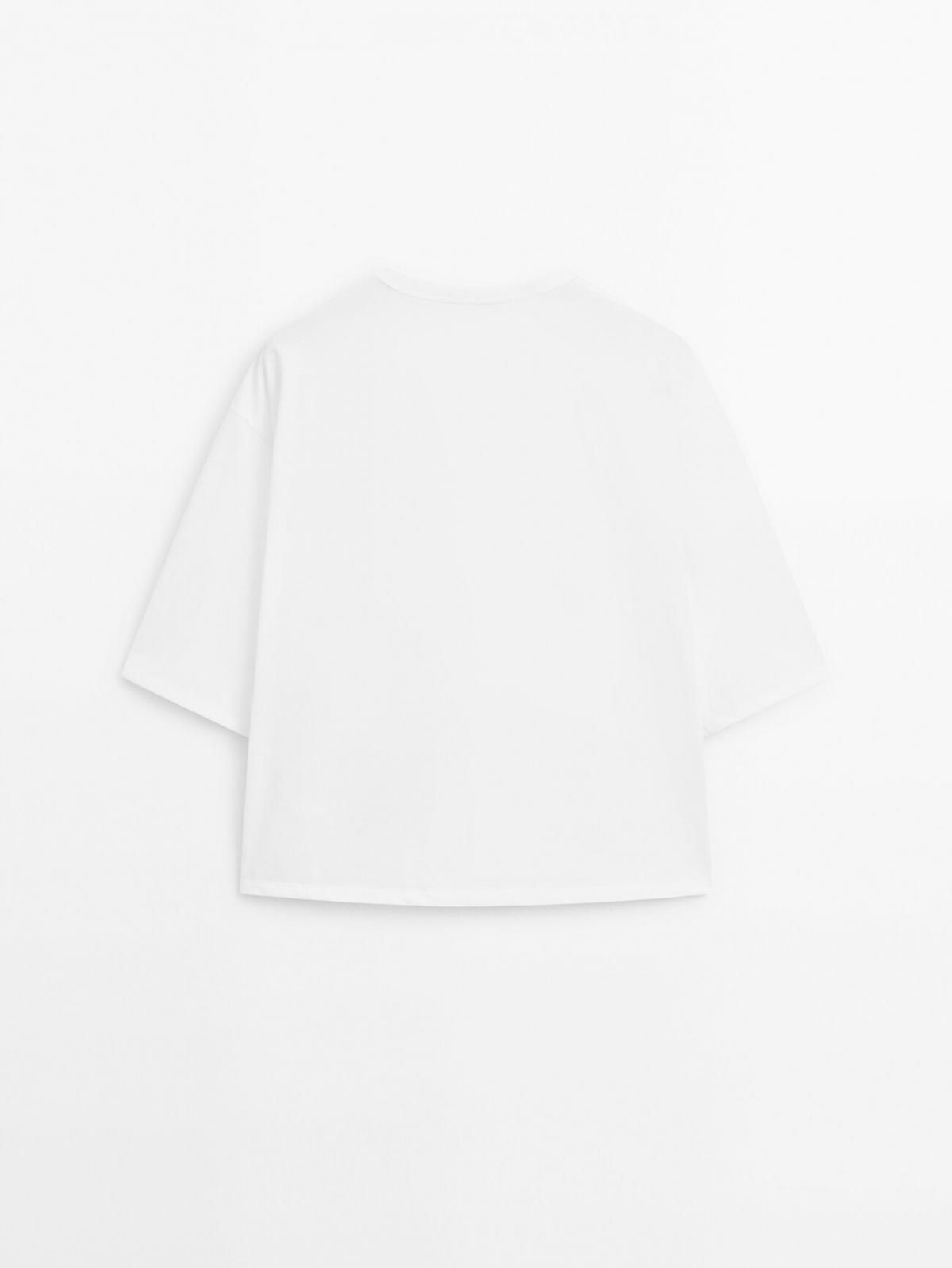 마시모두띠 오버사이즈 헤비웨이트 코튼 반팔 티셔츠 6201/201 WHITE 이미지 7