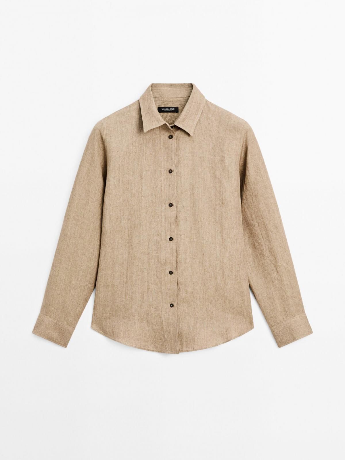 마시모두띠 내추럴 린넨 샴브레이 긴팔 셔츠 5112/713 WASHED - 상품 이미지