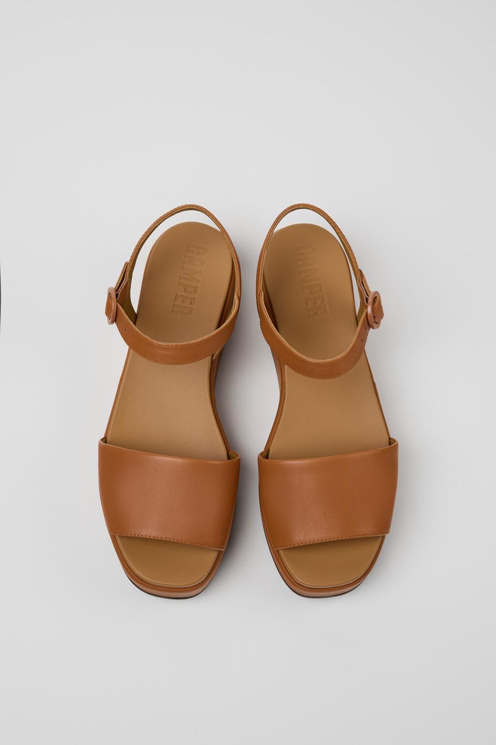 캠퍼 플랫폼 레더 스트랩샌들 Misia 브라운 K200564-026 BROWN - 상세 이미지 4