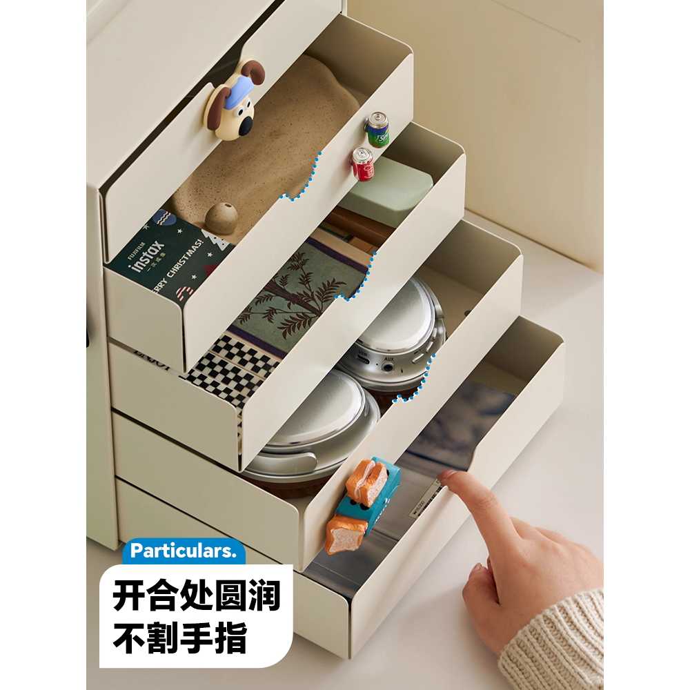 철제 캐비닛 문서 보관함 사무실용 다단 서류 정리함 5단 - 베이지 - 상세 이미지 3