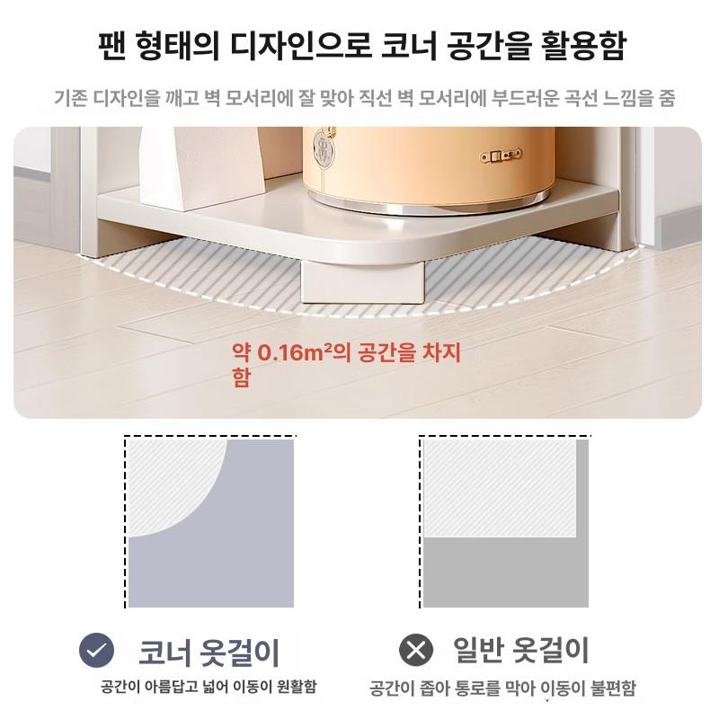 코너장 소품장 장식장 침실 옷장 삼각 틈새 거실 수납장 책장 - 상세 이미지 3