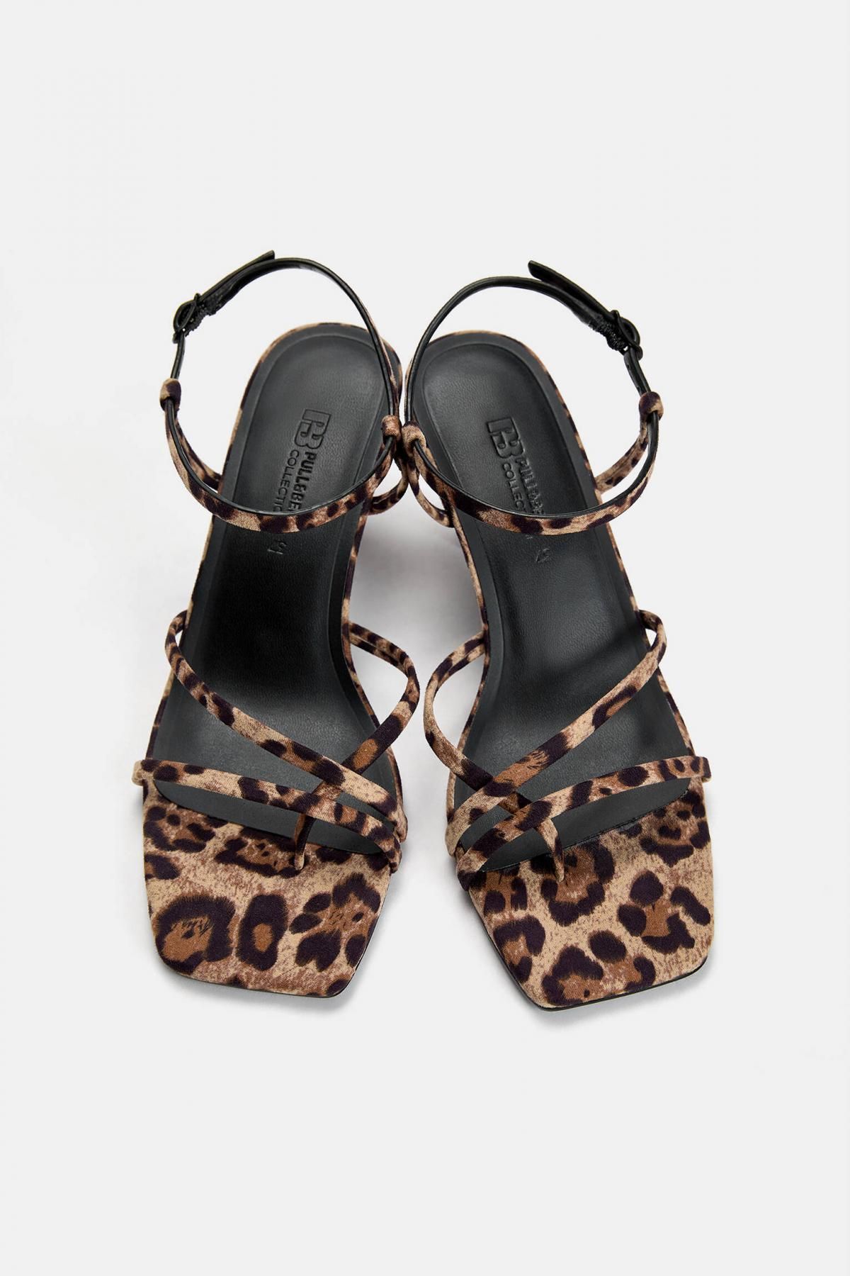 풀앤베어 애니멀 레오파드 스트랩 하이힐 샌들 1607/640 LEOPARD - 상세 이미지 4