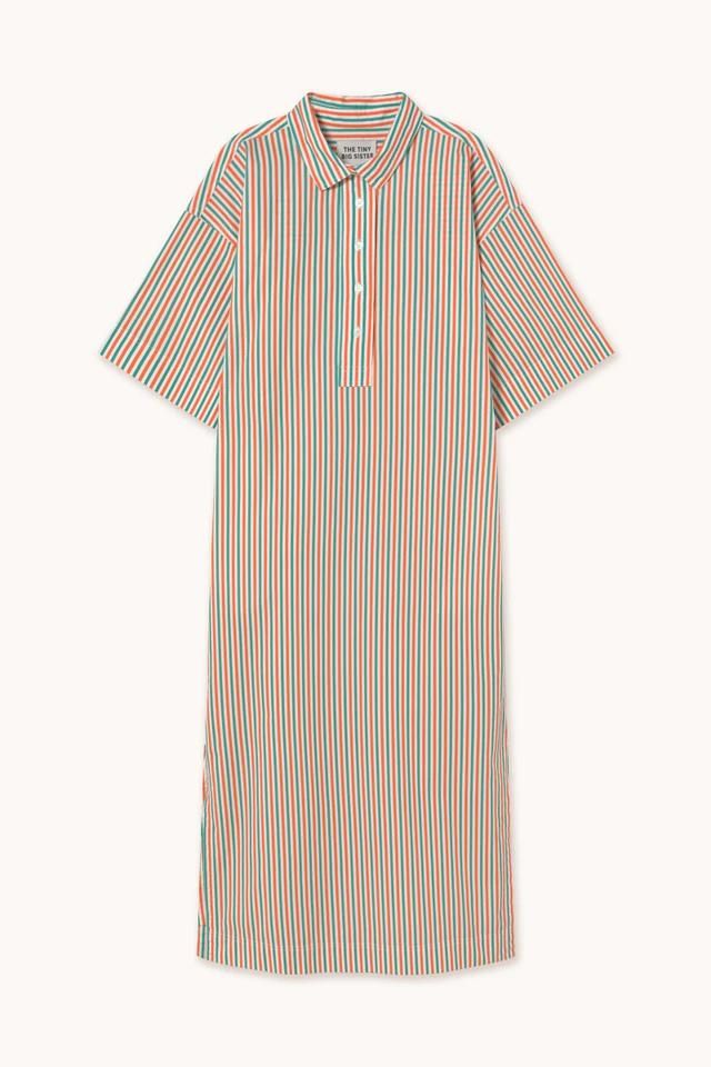 타이니코튼 스트라이프 셔츠 원피스 미디 SS25-634R28 ONE COLOR - 상품 이미지