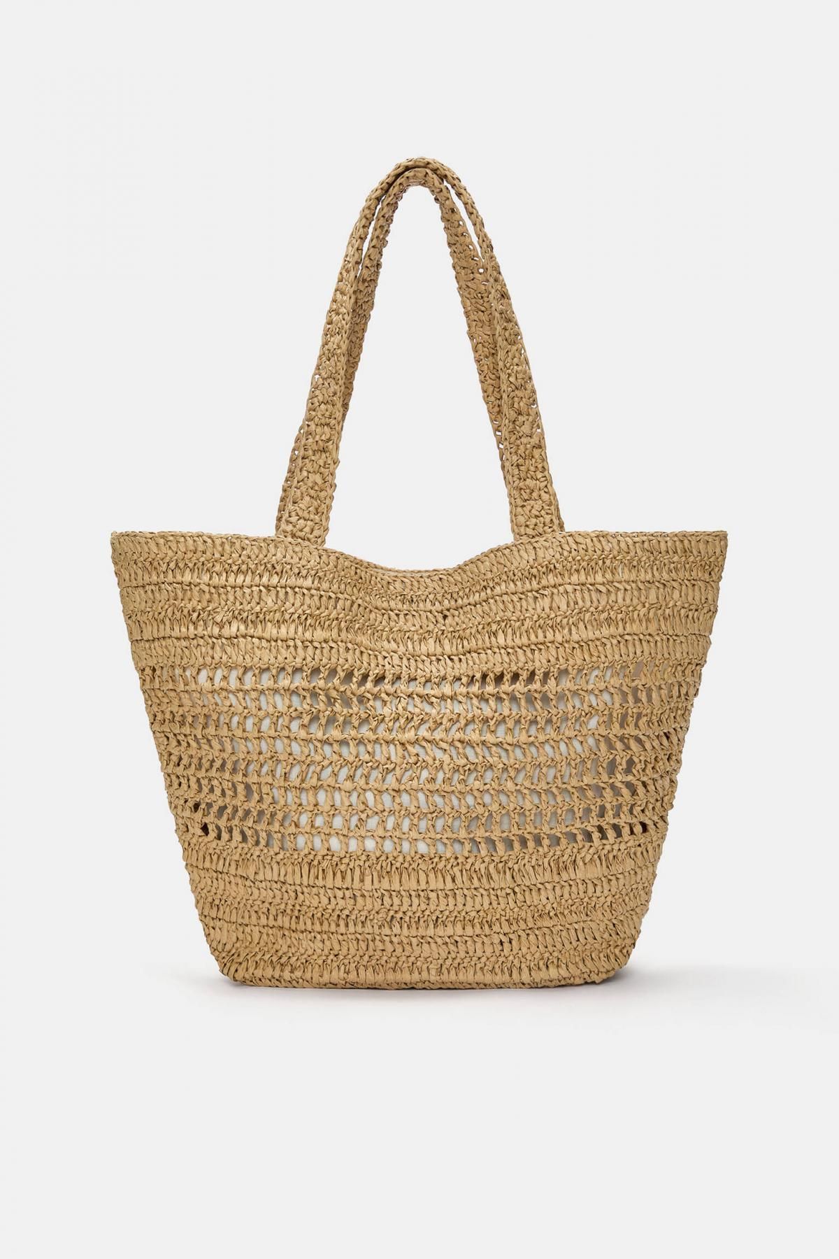 풀앤베어 내추럴 라탄 쇼퍼백 4023/640 BEIGE - 메인 이미지